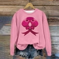 thumbnail image 2 of Olyvenn Breast Cancer Sweatshirt Women Pink Ribbon Boxing Glove Shirts Fighting Breast Cancer Long Sleeve Pullover Sweater Pink XXXXXL, 2 of 4