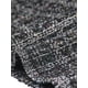 thumbnail image 5 of Vestido de trabajo midi ajustado de mujer con cuello cuadrado y mangas 3/4, de cuadros, talla XS, negro, 5 of 6