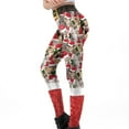 thumbnail image 2 of AOOCHASLIY Valentine's Day Women Pants Women Girls Christmas Leggings Skinny Jingle Bell Printed High Waist Stretchy Tights Trouser Yoga Pants, 2 of 5