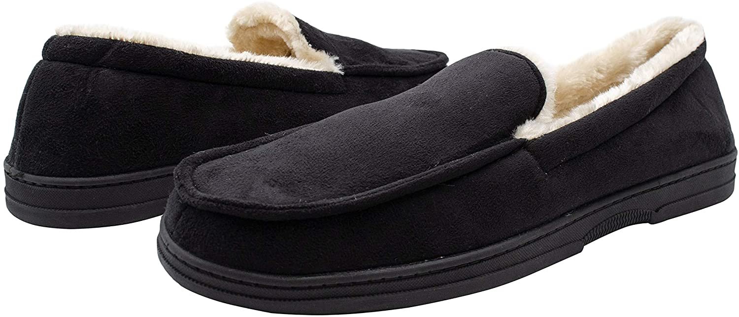 Gold Toe Microsuede Faux Fur Lining House Shoes, Black (Men's) - image 4 of 4