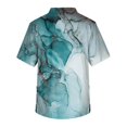 thumbnail image 3 of Men's Printed Short Sleeve V-neck Tops Working Pocket Blouse S, 3 of 3