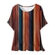 thumbnail image 2 of Puntoco Liquidación de blusas cortas para mujer, blusa de manga corta con estampado de moda para mujer, camiseta de cuello redondo, 2 of 5