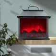 thumbnail image 3 of Luz de noche retro, chimenea eléctrica falsa, chimenea eléctrica con efecto de llama, luz LED de chimenea sin llama de simulación retro para balcón de patio decorativo, 3 of 3