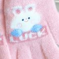 thumbnail image 4 of Winter Warm Flip Top Gloves Kids Convertible Half Finger Gloves Mittens for Boys Girls Cartoon Outdoor Use, 4 of 5
