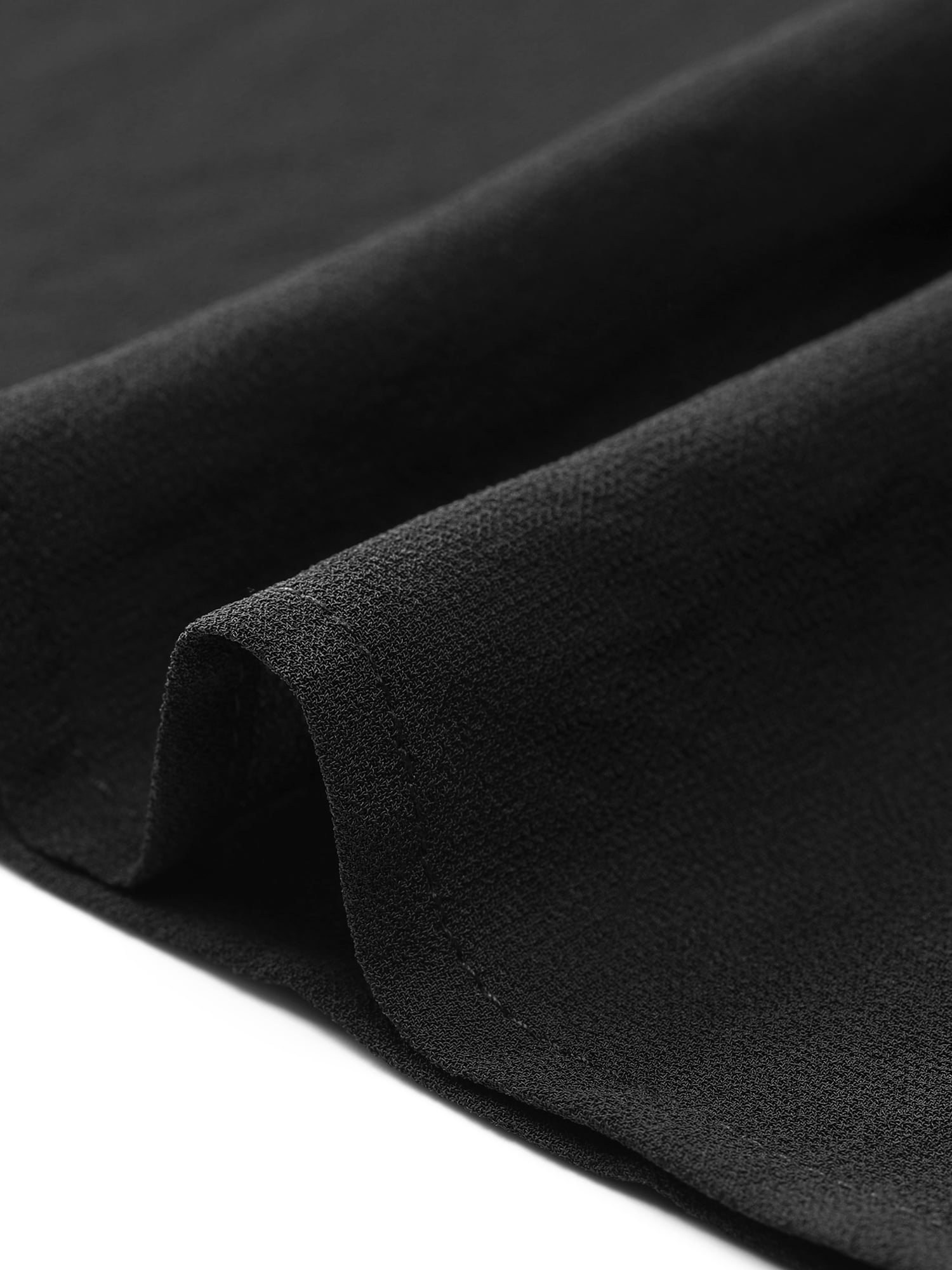 DARING DIVA Women's 3/4 Sleeve Chiffon Casual Crew Neck Blouses L Black
