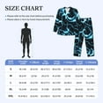 thumbnail image 4 of Honeii Lightning Pattern Mens Pajamas Set,2pcs Men's Lounge Long Sleeve Sleep Shirt and Pajama Bottoms Sleepwear Set,Mens Pjs Sets-Large, 4 of 7