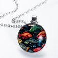 thumbnail image 2 of Fish Elegant Glass Design Circular Pendant Necklace - Stylish Statement Necklaces, 2 of 5