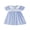 Blue, variant on Lairauiy Kids Girls Summer Plaid Dress Letter Embroidery Short Sleeve A-Line Dress for Toddler Cute Clothes