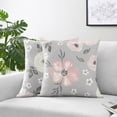 thumbnail image 2 of Sweet Jojo Designs Watercolor Floral Grey Girl Square Decorative Throw Pillow Covers Set 2 Piece 18in., 2 of 5