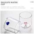 thumbnail image 4 of Miangastore Heart Decor Glass Cup Cocktail Glass Milk Glass Couple Glass Water Container, 4 of 8