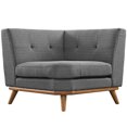 thumbnail image 3 of Modway Engage Upholstered Fabric and Wood Corner Chair in Gray, 3 of 3