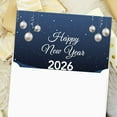 thumbnail image 5 of 2026 Happy New Year Cards Set – Elegant Winter Blue Christmas, Xmas, New Year, Holiday Greetings, Invitations, Announcements, Thank Yous | 4.25 x 5.5 (A2 Size) | 10 Cards and 10 Envelopes per Pack, 5 of 6