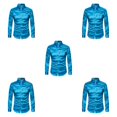 thumbnail image 3 of Minnieouse Camisa transpirable para hombre Satén con mangas largas - Trabajo Boda o hogar Lavable a máquina en agua fría Secado rápido azul M Type2 NO2, 3 of 6
