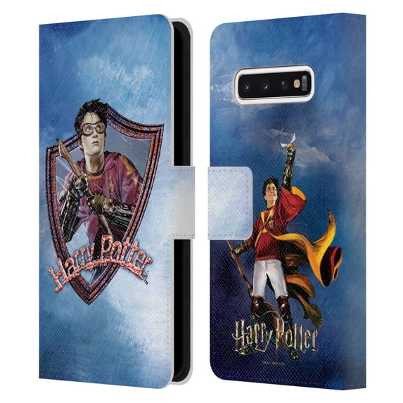 Head Case Designs Officially Licensed Harry Potter Prisoner Of Azkaban II Quidditch 2 Leather Book Wallet Case Cover Compatible with Samsung Galaxy S10