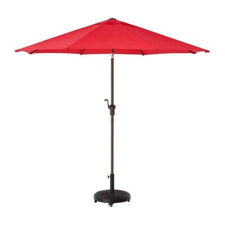 9 Ft. Aluminum Market Crank And Tilt Patio Umbrella In Ruby