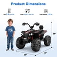 thumbnail image 5 of WOWEHICLE 24V 4WD Kids Ride On ATV, 800W Electric 4-Wheeler with 2 Seats, Max 5 MPH, Ages 3-8, Black, 5 of 7