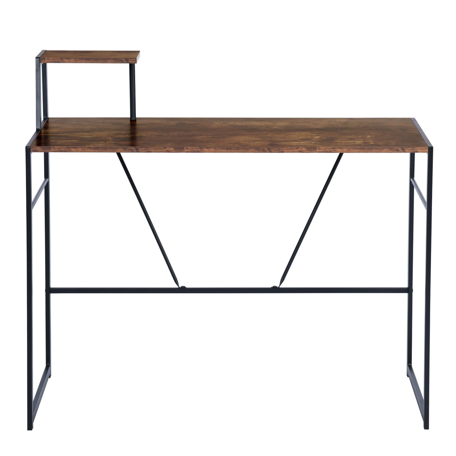 Kepooman Computer Desk, Modern Simple Style Desk for Home Office, Sturdy Writing Desk, Walnut Color Kepooman Computer Desk, Modern Simple Style Desk for Home Office, Sturdy Writing Desk, Walnut Color