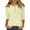 287# Beige, variant on DENGDENG Womens Shirts 3/4 Sleeve Prints Casual Button Down Tops Summer Elbow Sleeve Crew Neck Tshirts Spring Three Quarter Length Tunics Trendy Petite Blouses Yellow S