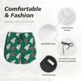 thumbnail image 3 of JUNZAN Gingerbread Snowman Cookies Print Women's Athletic Gym Running Shorts with Phone Pockets - Workout Shorts-Small, 3 of 8