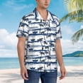 thumbnail image 5 of Xecao Palm Tree print Hawaiian shirt - a stylish short-sleeve button-down for men, perfect for casual beach and tropical outings., 5 of 9