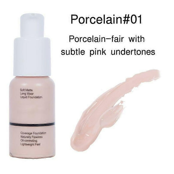 Matte Face Cream Concealer Pump Design Full Cover Liquid Foundation Natural Primer Makeup Cosmetics for Daily Adult