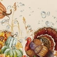 thumbnail image 4 of Oval Thanksgiving Tablecloth 54x72In,Thanksgiving Autumn Harvest Pumpkin Sunflower Turkey Table Cloth,Polyester Waterproof Wrinkle Resistant Durable Tablecloth for Fall,Thanksgiving,Home Decor, 4 of 6