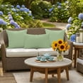 thumbnail image 6 of Outdoor Pillow Cover Sage Green Set of 2 Waterproof Throw Pillowcases Solid Green Color Decorative Patio Furniture Pillows for Couch Garden Indoor & Outdoor Use, 6 of 9