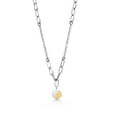 thumbnail image 2 of Gem Stone King Made in Italy 925 Silver and 10K Yellow Gold Lab Grown Diamond Pendant Necklace for Women with YingYang Charm, 2 of 4