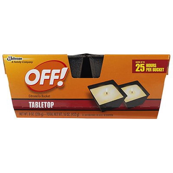JOHNSON Off! 72010 Citronella Candle Bucket, 8 oz., 2-Pk. - Quantity 1