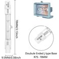 thumbnail image 2 of TRAHOO-J Type 200 Watt 78 mm Q150 T3/78mm (3.07 Inches) 120 Volt R7S Base Halogen, 2 of 4