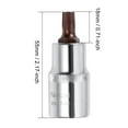 thumbnail image 4 of Uxcell T40 2.17'' Length 1/2-Inch Drive Torx Bit Sockets S2 Steel Silver Tone 1pcs, 4 of 4
