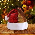 thumbnail image 5 of Biplut Skin-friendly Christmas Hat Easy Wear PET Glitter Design Soft Xmas Cap for Families (Green), 5 of 13