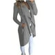 thumbnail image 2 of Abrigos y chaquetas casuales de manga larga sin capucha para mujer, abrigos casuales de manga larga lisos, sueltos, con cuello vuelto, abrigos, tops, abrigos para mujer, 2 of 6