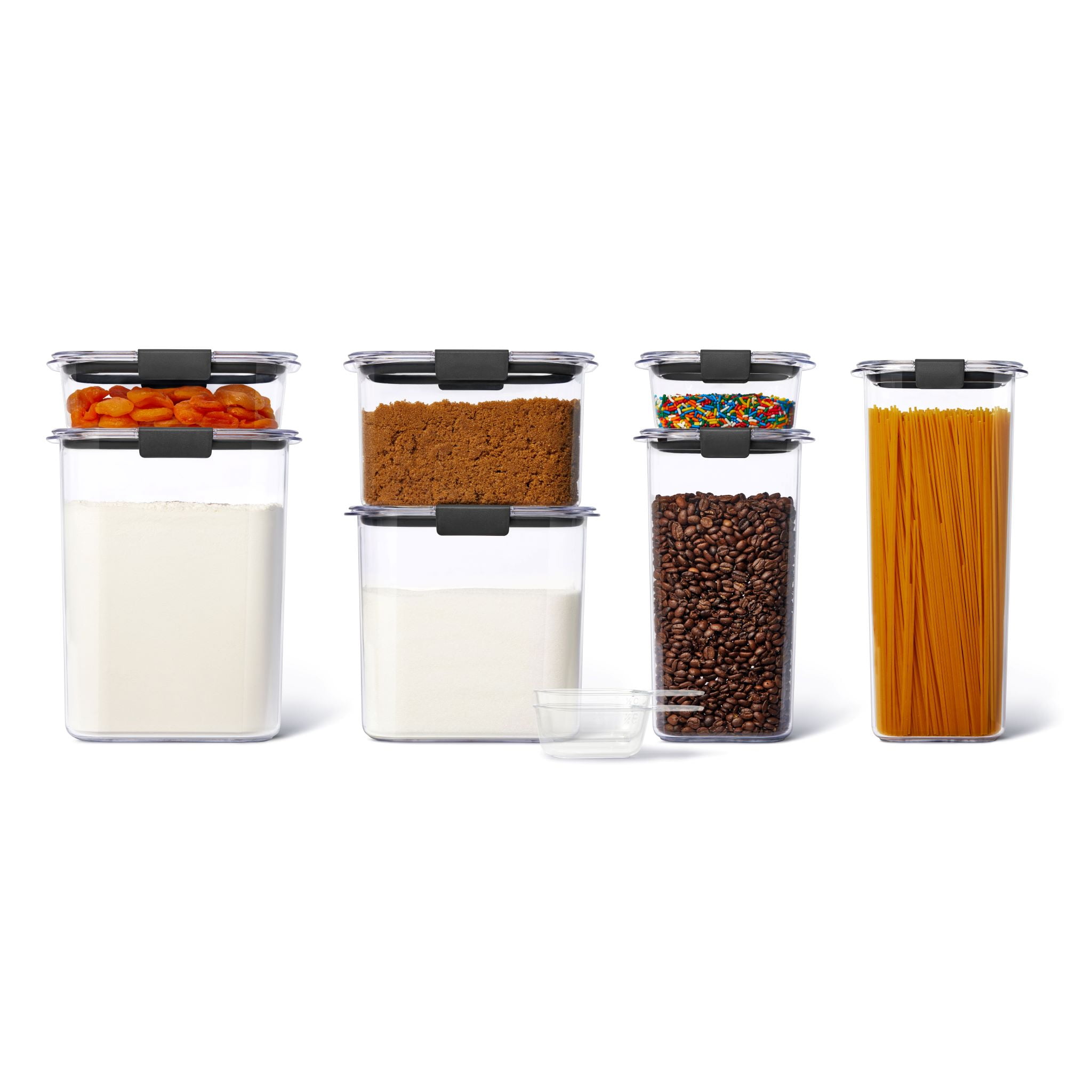Rubbermaid Brilliance Pantry 7 Piece Set, Clear and Airtight Food and Pantry Storage Containers