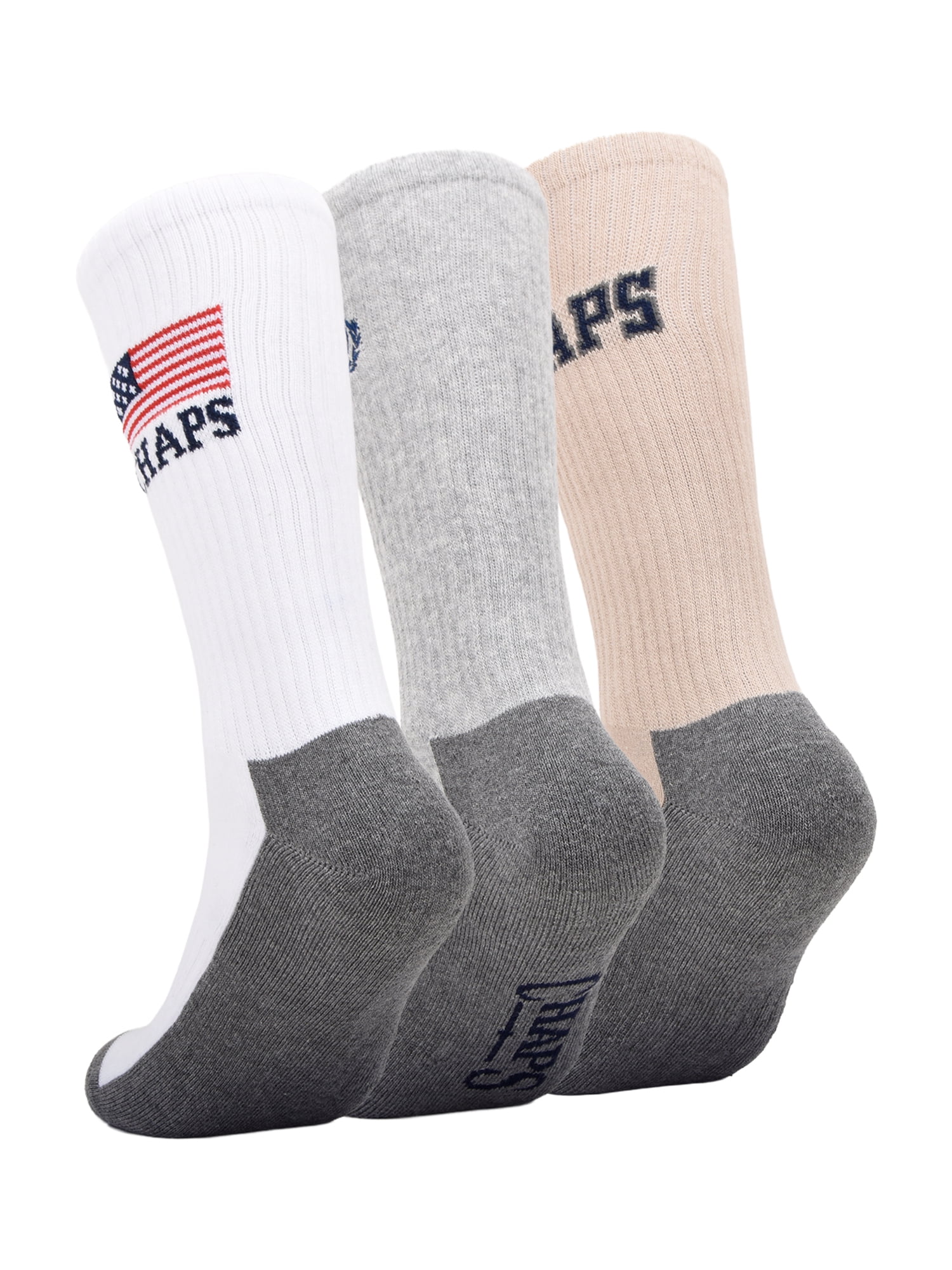 Chaps Embroidery Athletic Crews 3-Pack Men's Sock Size 10-13
