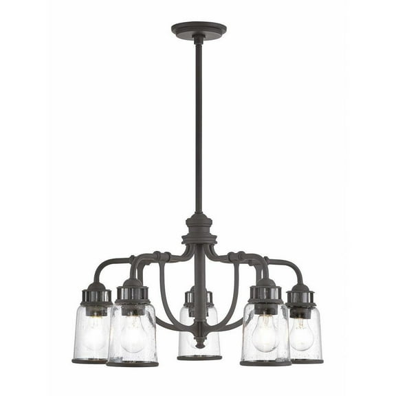 Coastal Traditional Farmhouse Five Light Chandelier-Bronze Finish Bailey Street Home 218-Bel-2513006