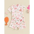thumbnail image 3 of Bagilaanoe 2pcs Toddler Baby Girl Shorts Set Short Sleeve Print T Shirt Tops + Shorts 6M 12M 18M 24M 3T 4T Kids Casual Summer Clothes, 3 of 7