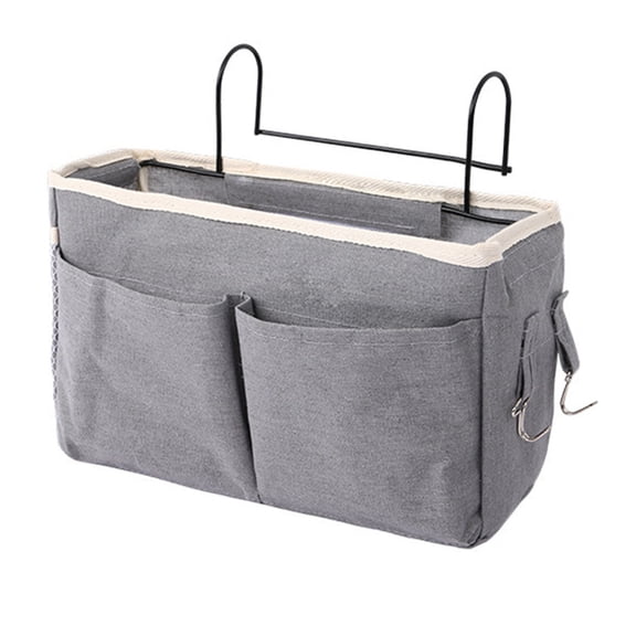 Bedside Storage Bag Hanging Organizer for Bunk Hospital Beds Dorm Rooms Bed Rails Crib Bed Side Pouch Nappy Holder for Glasses Mobile Phones Keys