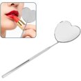 thumbnail image 1 of Miroir à Cils Miroir d'Extension de Cils Miroir de Maquillage en Forme de Cœur Miroir à Cils Professionnel Portable en Acier Inoxydable pour Extension de Cils (Argent), 1 of 8