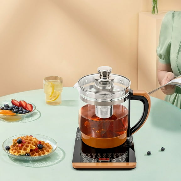 Electric Glass Kettle, Hot Tea Maker Electric Kettle Coffee Brewer Tea Strainer for Boiling Water for 1.8 L Temperature Control Tea Maker with 18 Smart Menu
