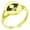 Gold, variant on Stainless Steel Satake Samurai Crest Minimalist Oval Top Polished Statement Signet Ring