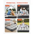 thumbnail image 6 of Car Air Mattress, Fits Toyota 4runner, Jeep Wrangler, Inflatable Car Camping Mattress, Flocking Thickened Blow Up Travel Beds, Durable Portable Sleeping Pad with Built in Pump, 2 Pillows, Gray, 6 of 6