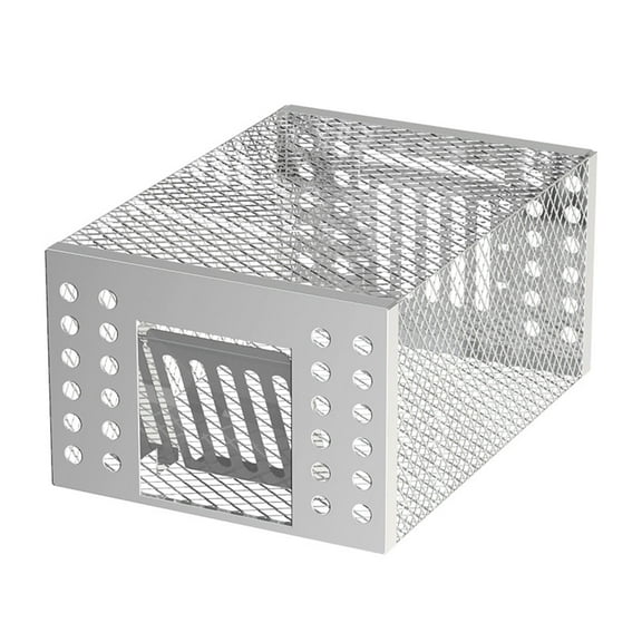 Humane Rat Trap 2 Pack, Indoor Outdoor Reusable Small Rodent Catcher With Galvanized Steel One-Way Door Continuous Capture For Mice Vole Chipmunk Hamster