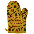 thumbnail image 2 of I'm Not A Hot Mess I'm A Spicy Disaster Oven Mitt Funny Chili Peppers Heat Graphic Novelty Kitchen Glove, 2 of 5
