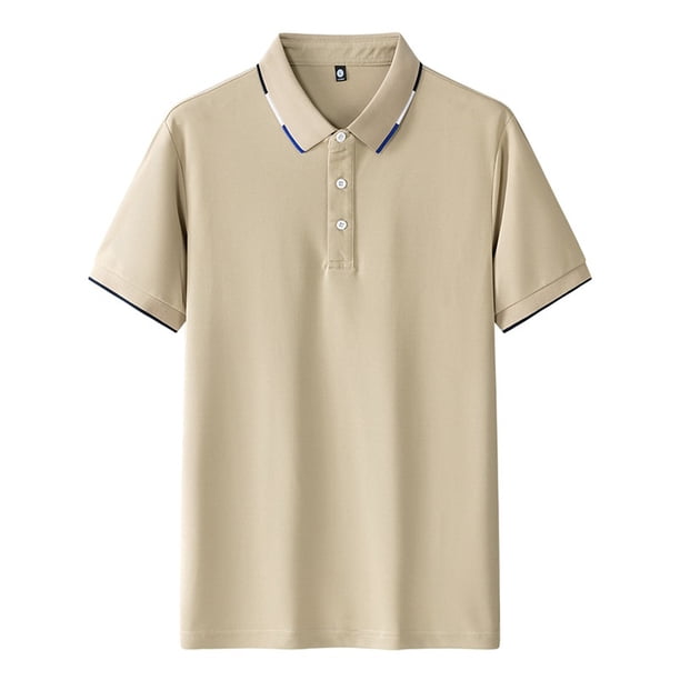 pstuiky camisetas de hombre, Camisa informal de manga corta con cuello vuelto, cómoda y lisa, para hombre ropa de hombre m