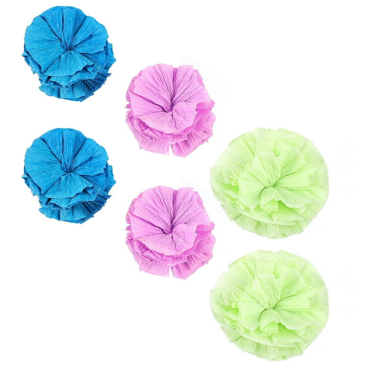 6pcs Cat Toys Colorful Paper Ball Kitten Chew Bite Interactive Crinkle Balls