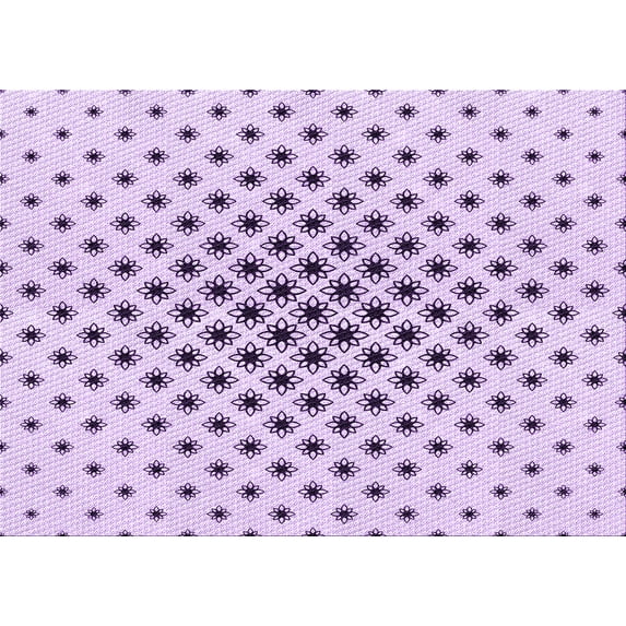 Ahgly Company Machine Washable Indoor Rectangle Transitional Rich Lilac Purple Area Rugs, 5' x 7'