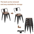 thumbnail image 2 of 18 inch Stools Set of 4, Short Stools for Classroom Metal Chairs, Stackable Kitchen Dining Stools, 2 of 5