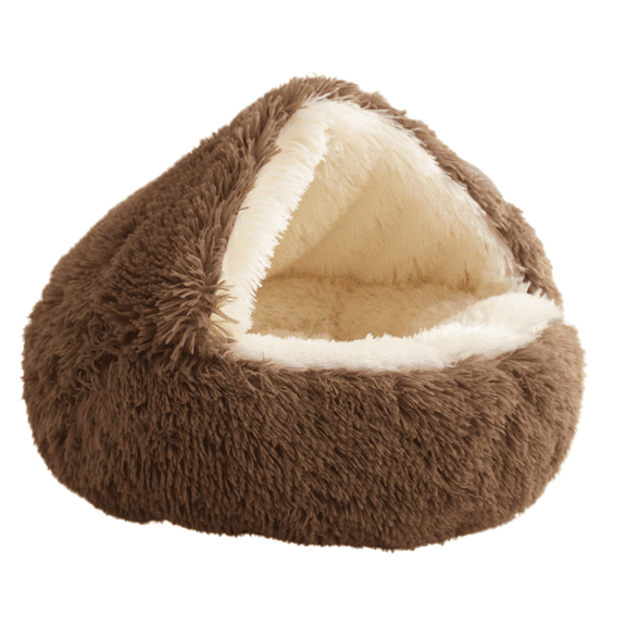 Olvys Cozy Cocoon Pet Bed for Dogs & Cats - Washable Round Dog Bed with Non-Slip Bottom