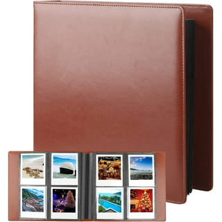Fintie Wallet Photo Album for Fujifilm Instax Wide 300, Polaroid OneStep 2-64 Pockets for Polaroid Pop Camera Brown